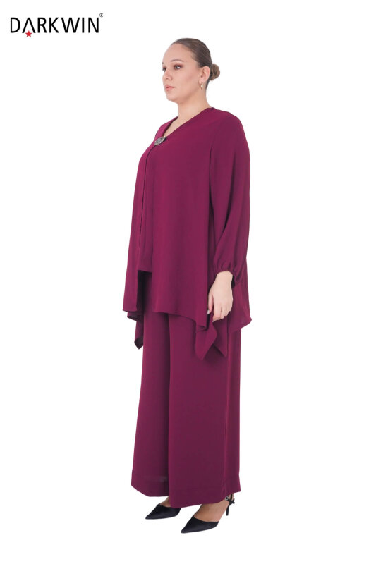 B3902 DARKWIN BLUZ-PANTOLON BORDO - DARKWIN (1)