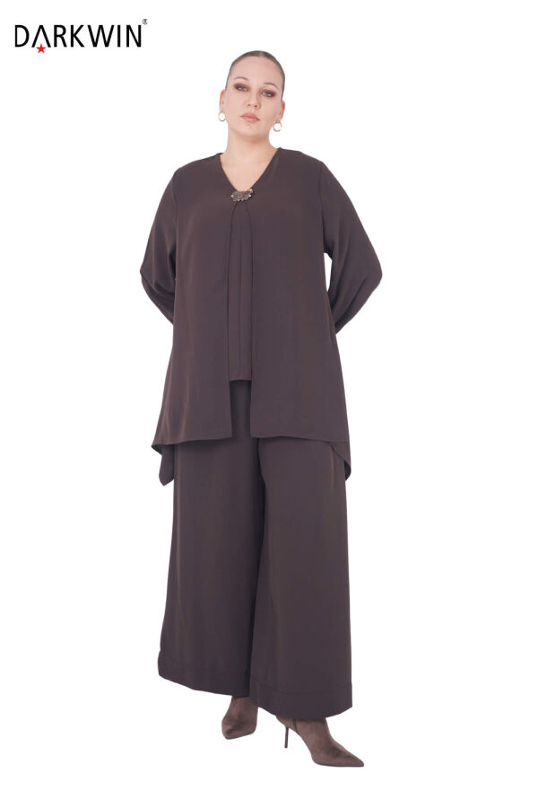 B3902 DARKWIN BLUZ-PANTOLON KAHVE - 3