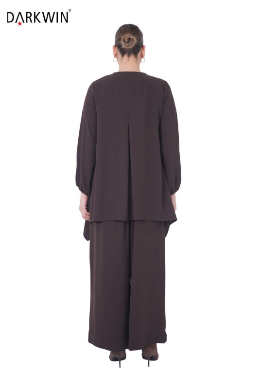 B3902 DARKWIN BLUZ-PANTOLON KAHVE - 4