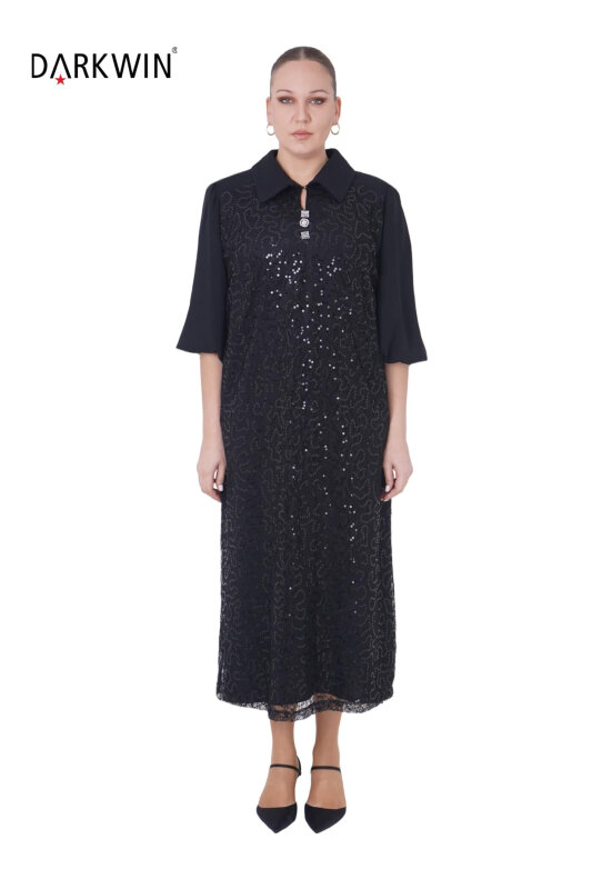 B3907 DARKWIN ELBİSE SIYAH - DARKWIN