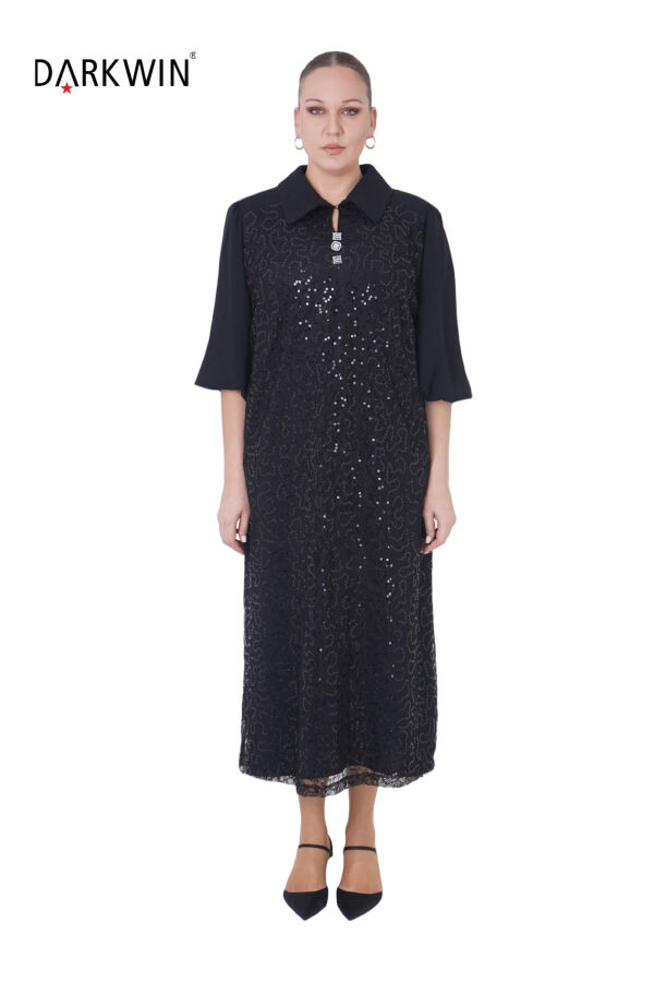 B3907 DARKWIN ELBİSE SIYAH - 1