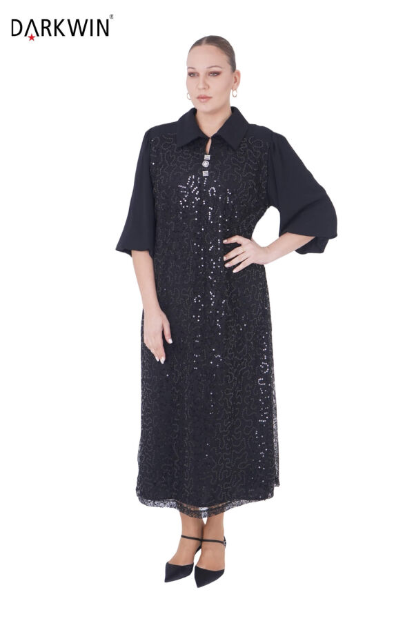 B3907 DARKWIN ELBİSE SIYAH - 4
