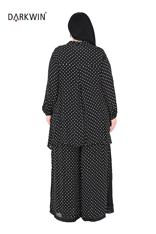 B3909 DARKWIN BLUZ-ETEK SIYAH-BEYAZ - 3
