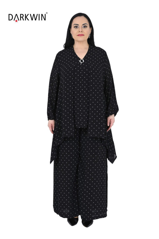 B3909 DARKWIN BLUZ-ETEK SIYAH-EKRU - DARKWIN (1)