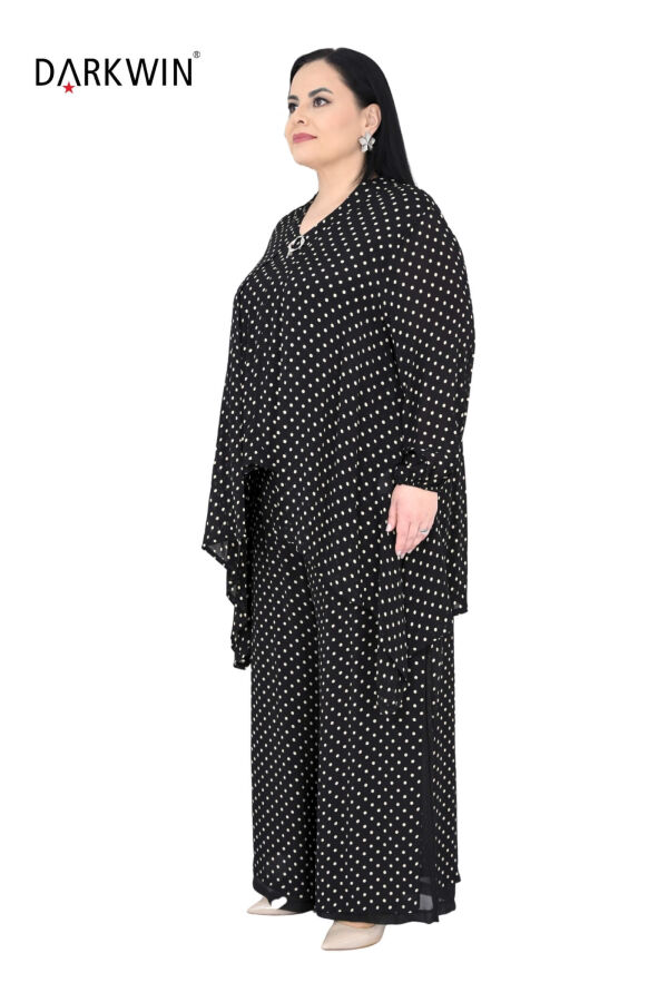 B3909 DARKWIN BLUZ-ETEK SIYAH-EKRU - 2