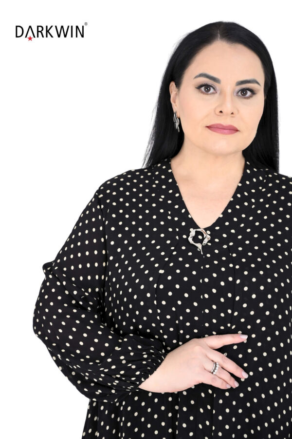 B3909 DARKWIN BLUZ-ETEK SIYAH-EKRU - 6