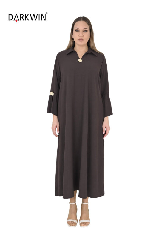 B3916 DARKWIN ELBİSE K.KAHVE - DARKWIN