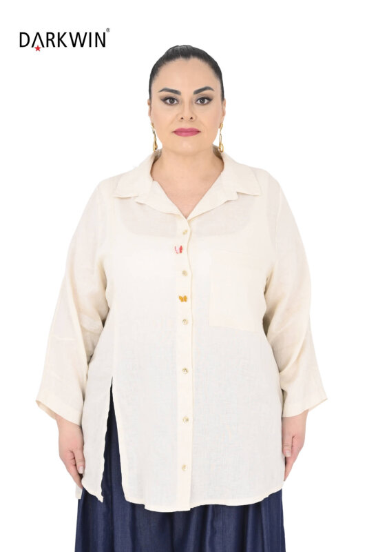 B3920 DARKWIN GÖMLEK EKRU - DARKWIN