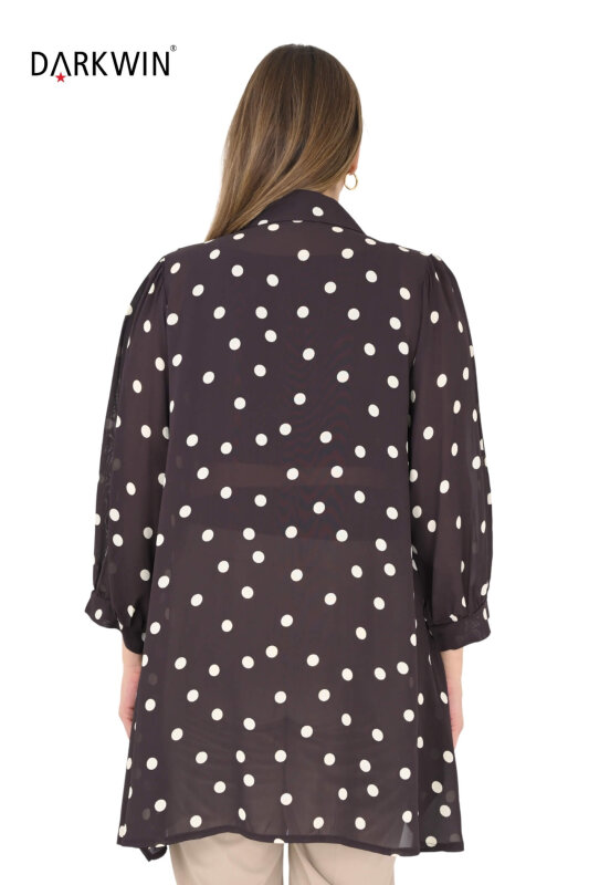 B3924 DARKWIN GÖMLEK KAHVE-BEYAZ - 3