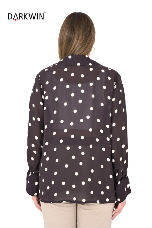 B3927 DARKWIN BLUZ KAHVE-EKRU - 3