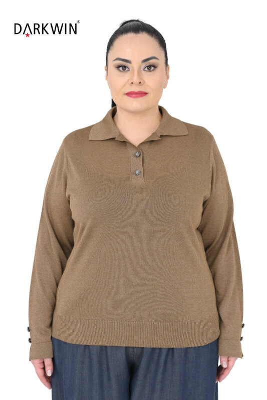 B3964 DARKWIN BLUZ ACIK KAHVE - DARKWIN