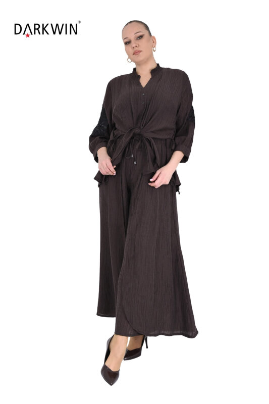 B3969 DARKWIN BLUZ-PANTOLON KAHVE - 4