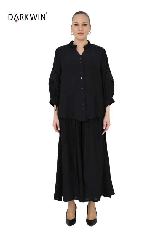 B3969 DARKWIN BLUZ-PANTOLON SIYAH - 2