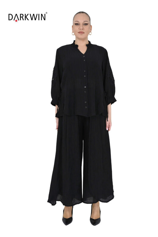 B3969 DARKWIN BLUZ-PANTOLON SIYAH - DARKWIN