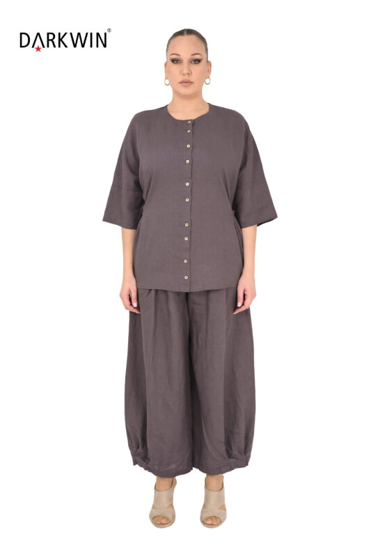 B3974 DARKWIN TUNİK-PANTOLON KAHVE - DARKWIN