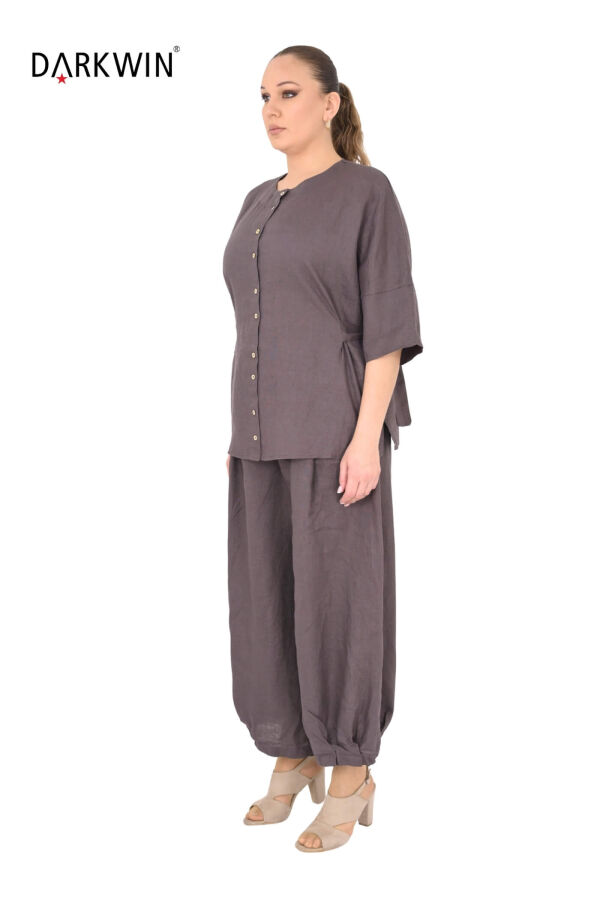 B3974 DARKWIN TUNİK-PANTOLON KAHVE - 2