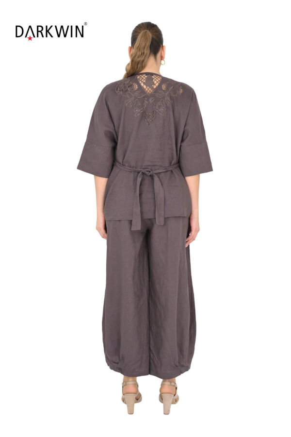 B3974 DARKWIN TUNİK-PANTOLON KAHVE - 3