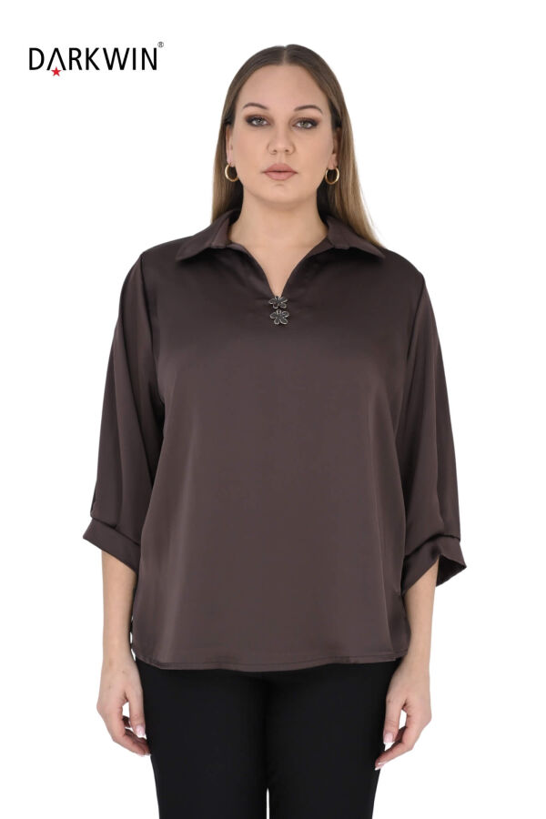 B3989 DARKWIN BLUZ ACIK KAHVE - 1