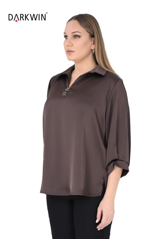 B3989 DARKWIN BLUZ ACIK KAHVE - DARKWIN (1)