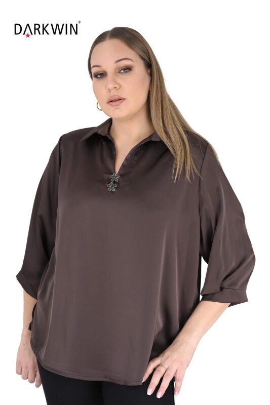 B3989 DARKWIN BLUZ ACIK KAHVE - 4