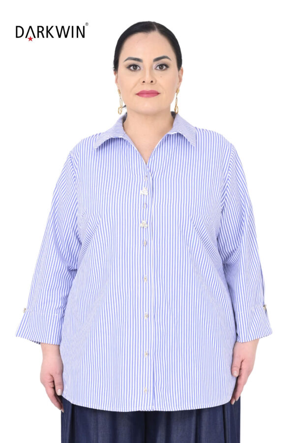 B3991 DARKWIN GÖMLEK MAVI-BEYAZ - 1