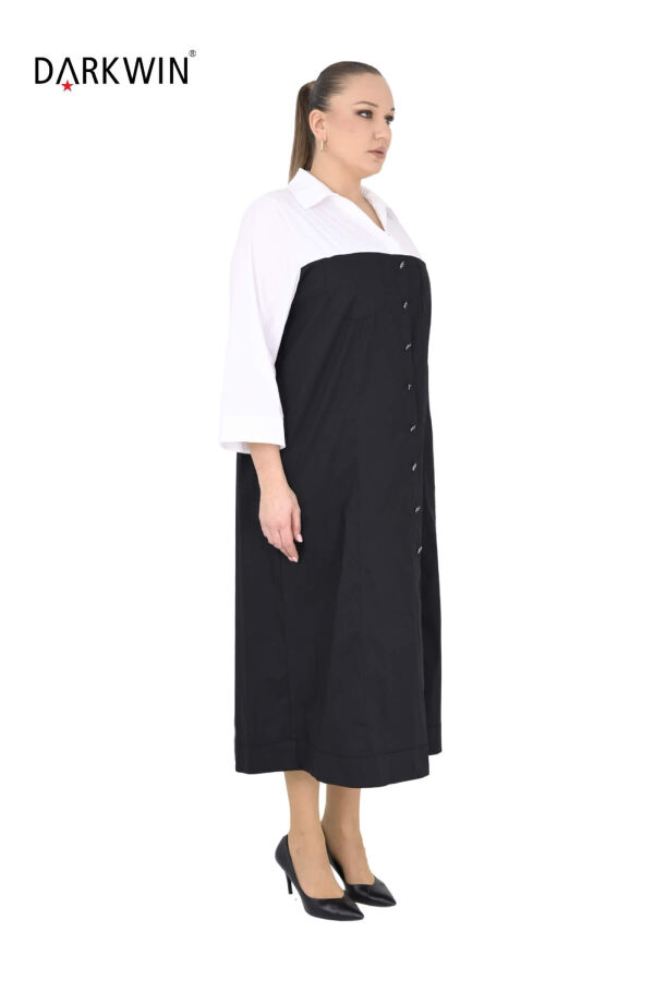 B3993 DARKWIN ELBİSE SIYAH-BEYAZ - 2