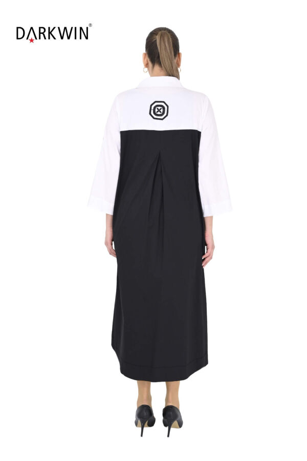 B3993 DARKWIN ELBİSE SIYAH-BEYAZ - 3