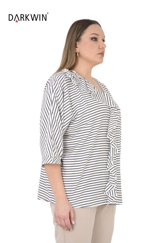 B3997 DARKWIN GÖMLEK EKRU-SIYAH - DARKWIN (1)