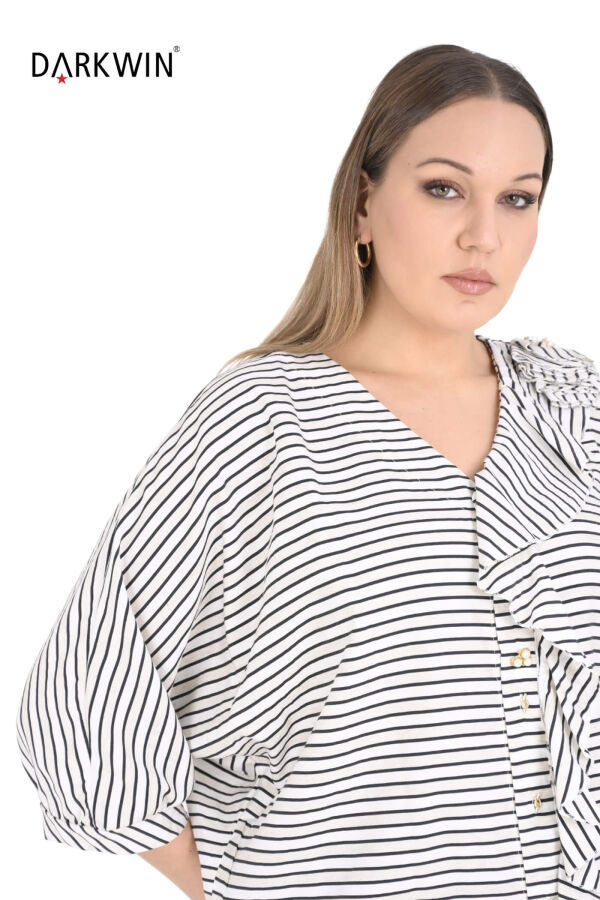 B3997 DARKWIN GÖMLEK EKRU-SIYAH - 4