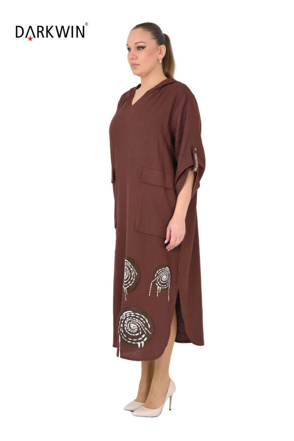 B4003 DARKWIN ELBİSE ACIK KAHVE - 2