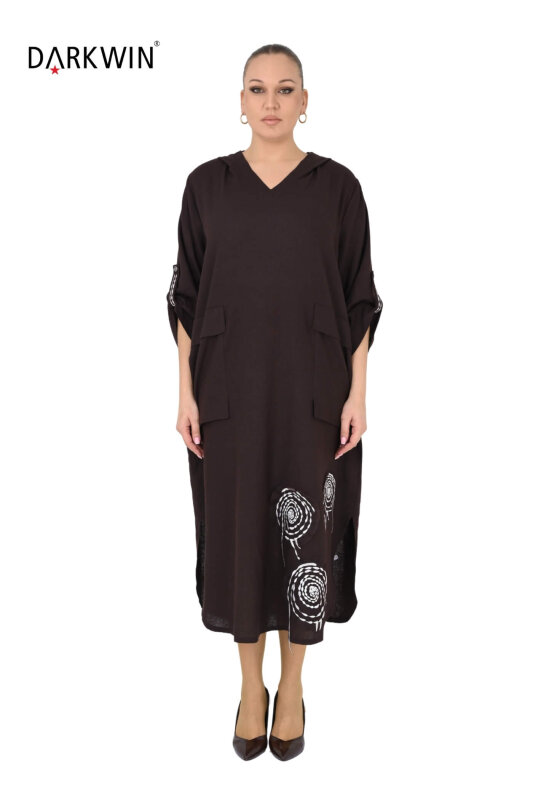 B4003 DARKWIN ELBİSE K.KAHVE - DARKWIN