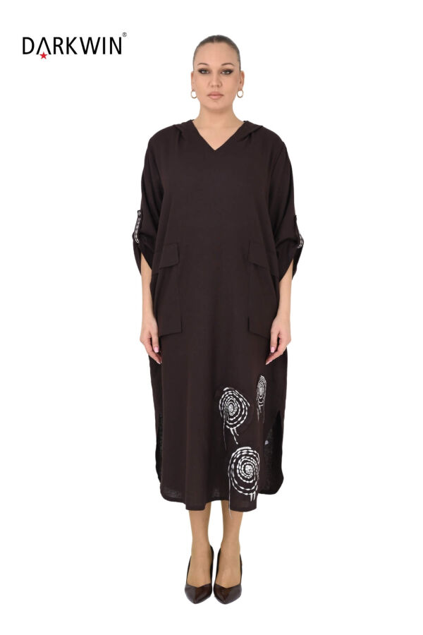 B4003 DARKWIN ELBİSE K.KAHVE - 1