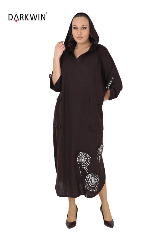 B4003 DARKWIN ELBİSE K.KAHVE - 4