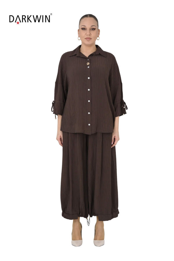 B4004 DARKWIN GÖMLEK-PANTOLON KAHVE - 1