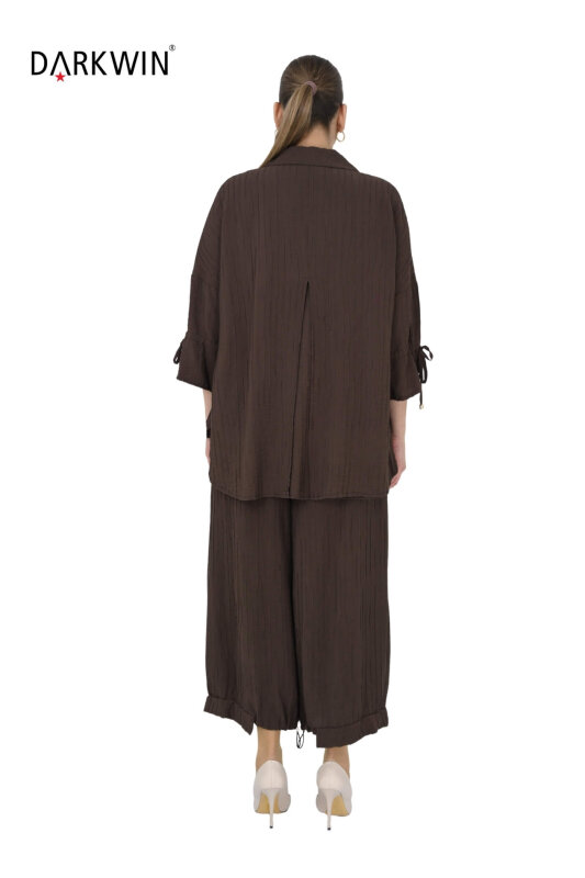 B4004 DARKWIN GÖMLEK-PANTOLON KAHVE - 3