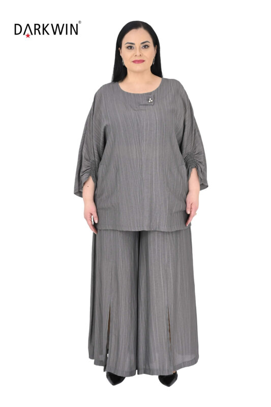 B4019 DARKWIN BLUZ-PANTOLON ANTRASIT - DARKWIN