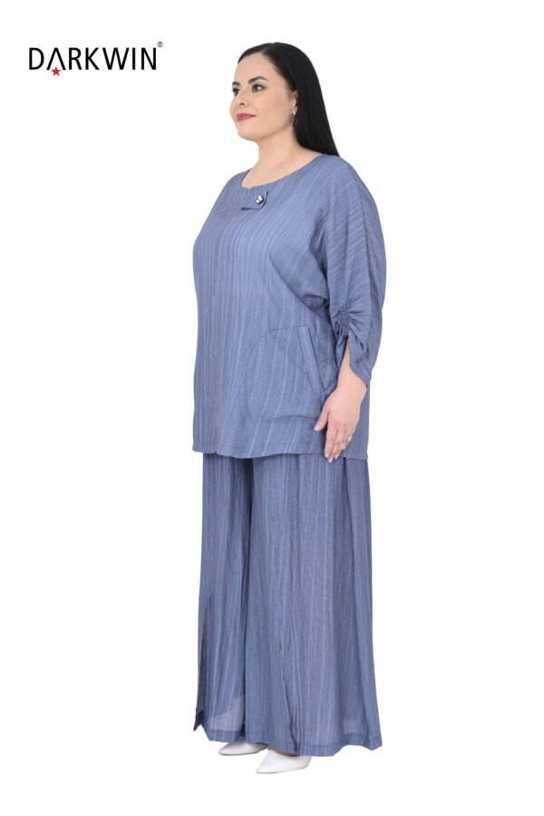 B4019 DARKWIN BLUZ-PANTOLON INDIGO - 2