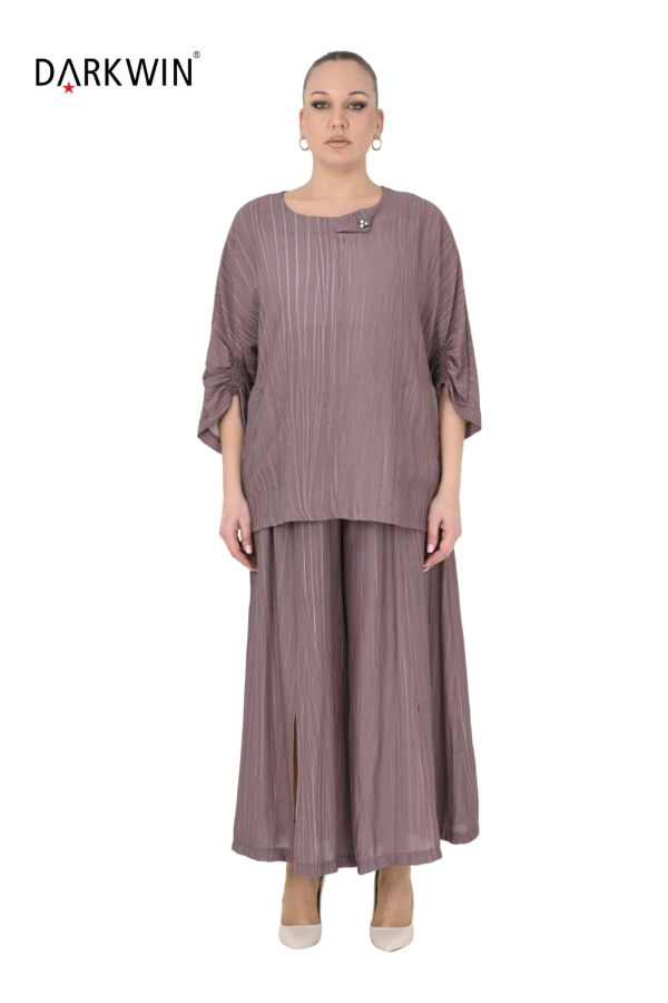 B4019 DARKWIN BLUZ-PANTOLON KAHVE - 1