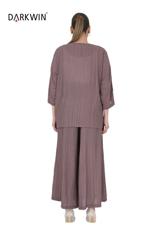 B4019 DARKWIN BLUZ-PANTOLON KAHVE - 3