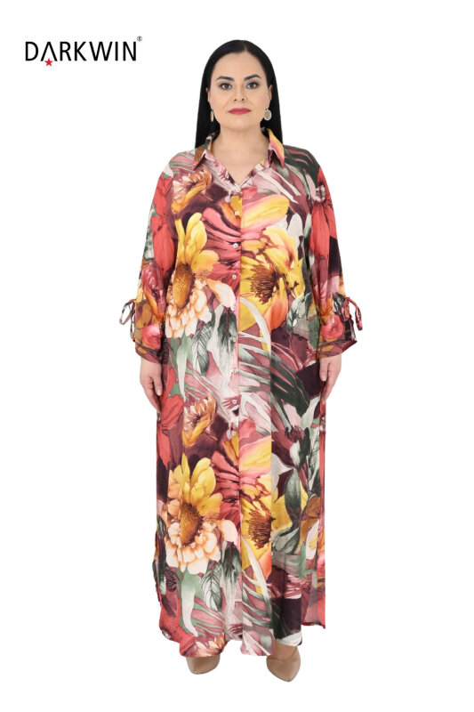 B4022 DARKWIN GÖMLEK-ELBİSE DESENLI - DARKWIN