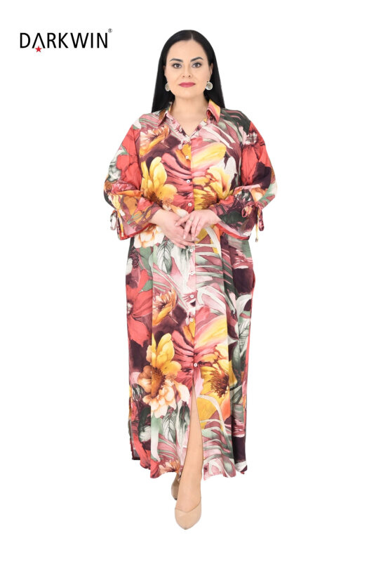 B4022 DARKWIN GÖMLEK-ELBİSE DESENLI - 4