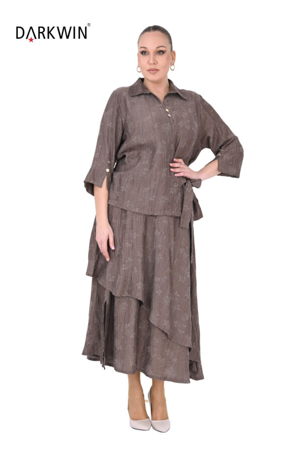 B4026 DARKWIN BLUZ-ETEK KAHVE - 4