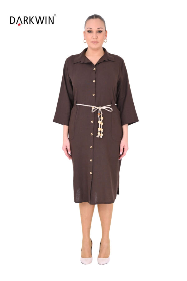 B4028 DARKWIN GÖMLEK-ELBİSE K.KAHVE - 1
