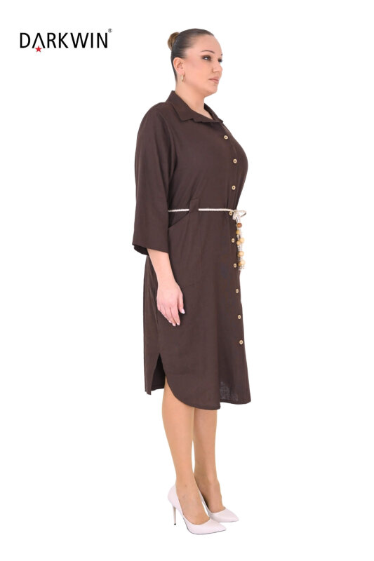 B4028 DARKWIN GÖMLEK-ELBİSE K.KAHVE - DARKWIN (1)
