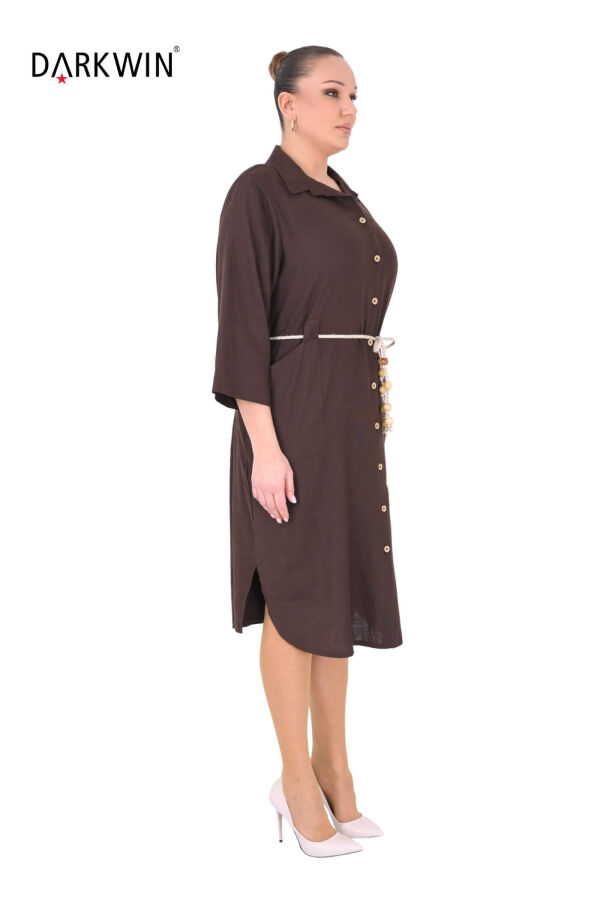 B4028 DARKWIN GÖMLEK-ELBİSE K.KAHVE - 2