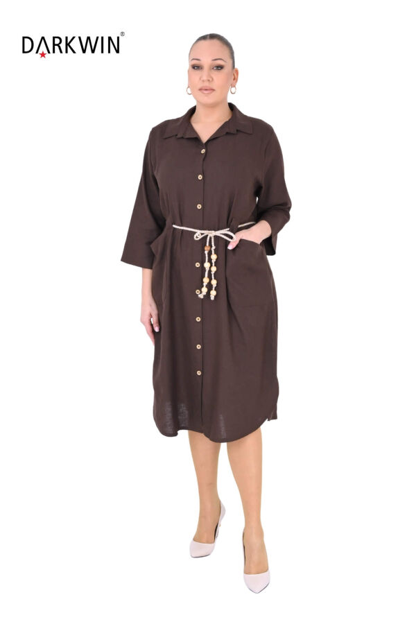 B4028 DARKWIN GÖMLEK-ELBİSE K.KAHVE - 4
