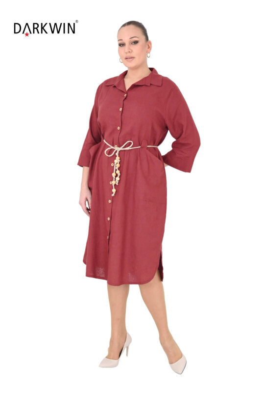 B4028 DARKWIN GÖMLEK-ELBİSE KIREMIT - 4