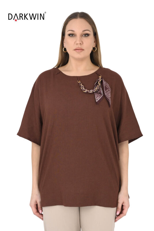 B4029 DARKWIN BLUZ KAHVE - DARKWIN