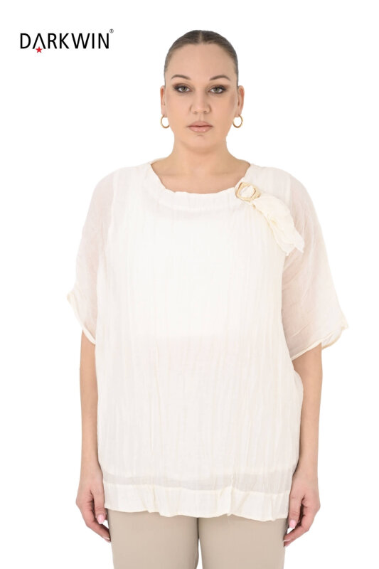 B4031 DARKWIN BLUZ EKRU - DARKWIN