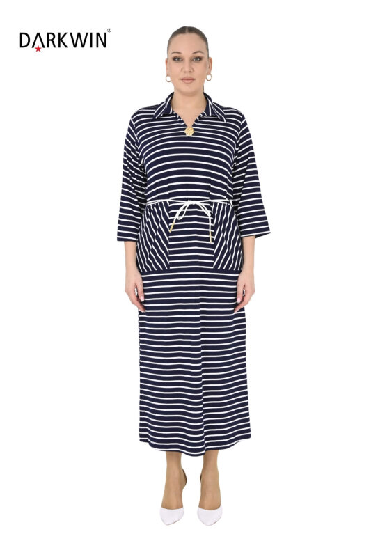 B4032 DARKWIN ELBİSE LACIVERT - DARKWIN